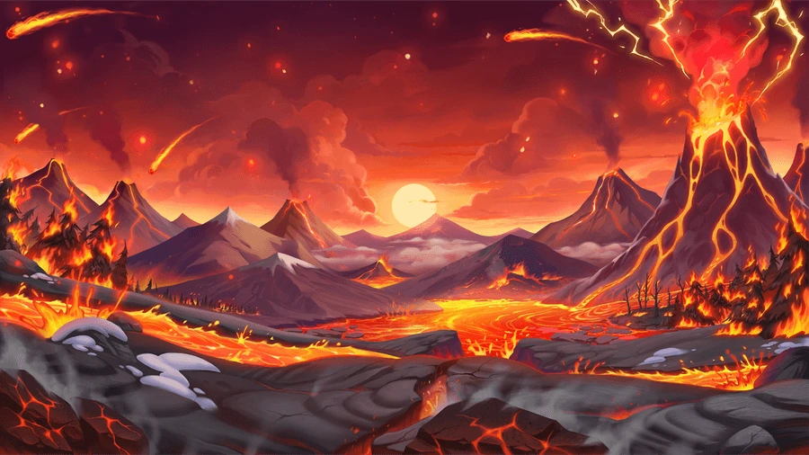 10000 BC 2 DoubleMax slot game background artwork by 4ThePlayer