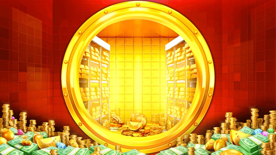 7 Gold Fruits slot game background artwork by 4ThePlayer
