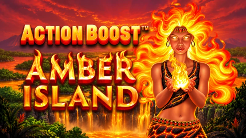 Action Boost Amber Island slot game thumbnail by SpinPlay Games
