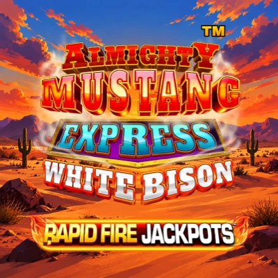 Almighty Mustang Express White Bison Rapid Fire logo