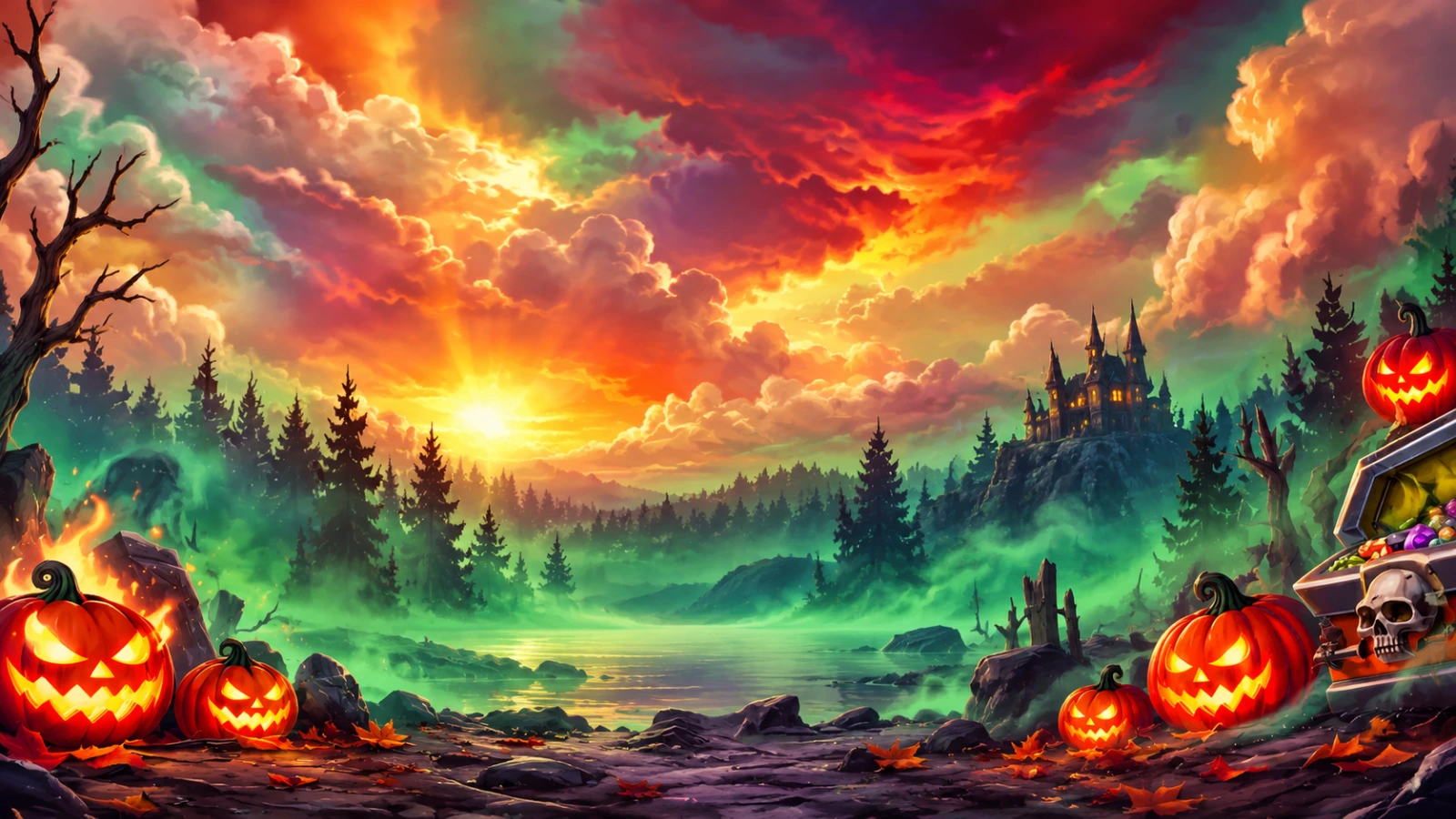 Big Bass Halloween Splash 1000 background