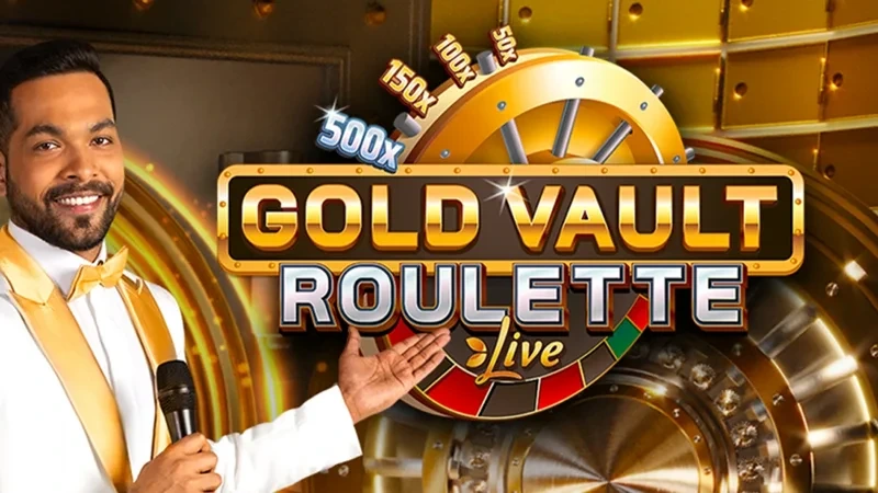 Gold Vault Roulette live roulette game thumbnail by Evolution
