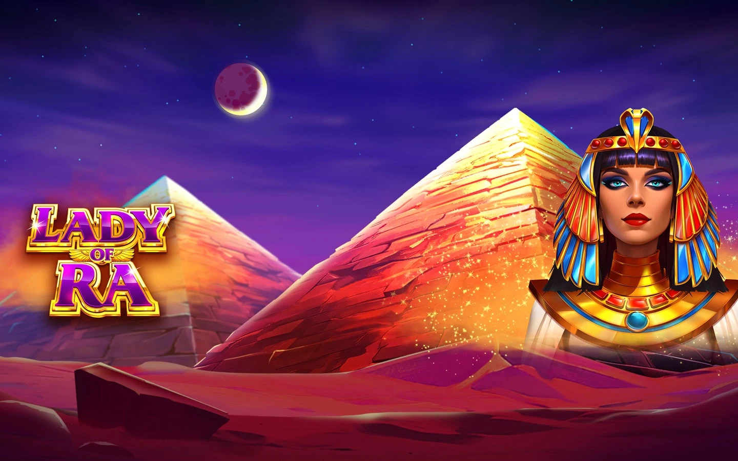 Lady Of Ra slot game background artwork by KingMidas Games