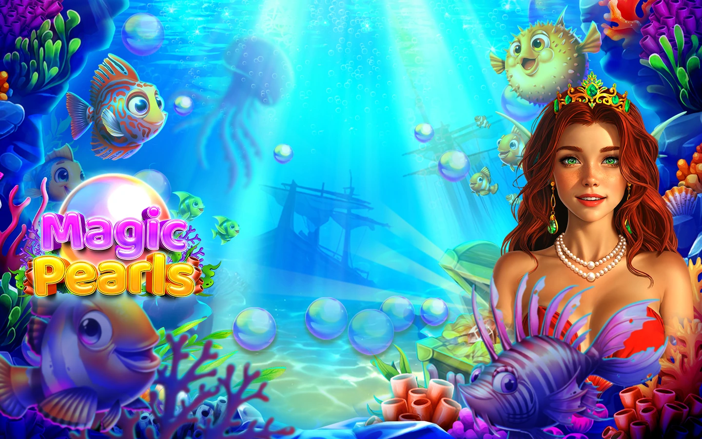 Magic Pearls slot game background artwork by KingMidas Games