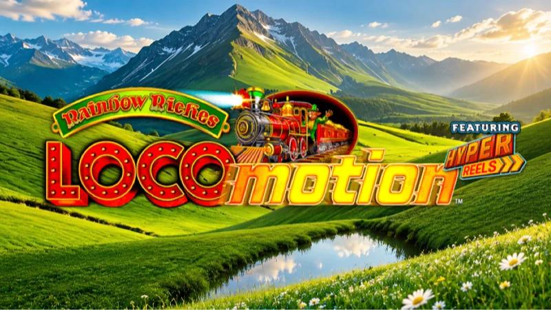 Rainbow Riches Locomotion slot game thumbnail by Light & Wonder