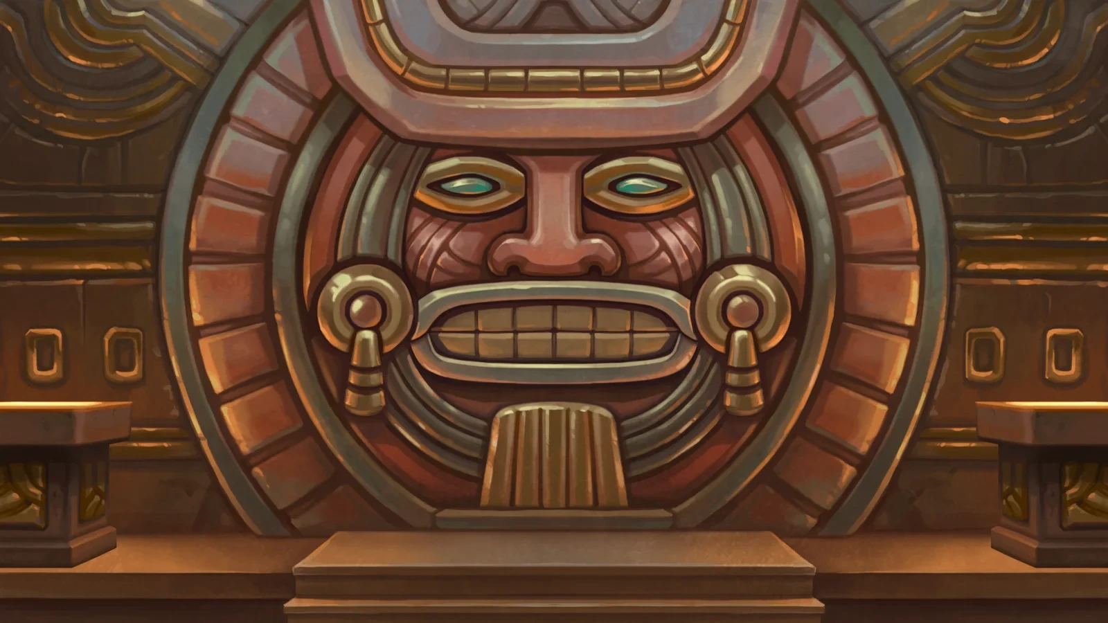 Rise of Maya slot game background artwork by NetEnt