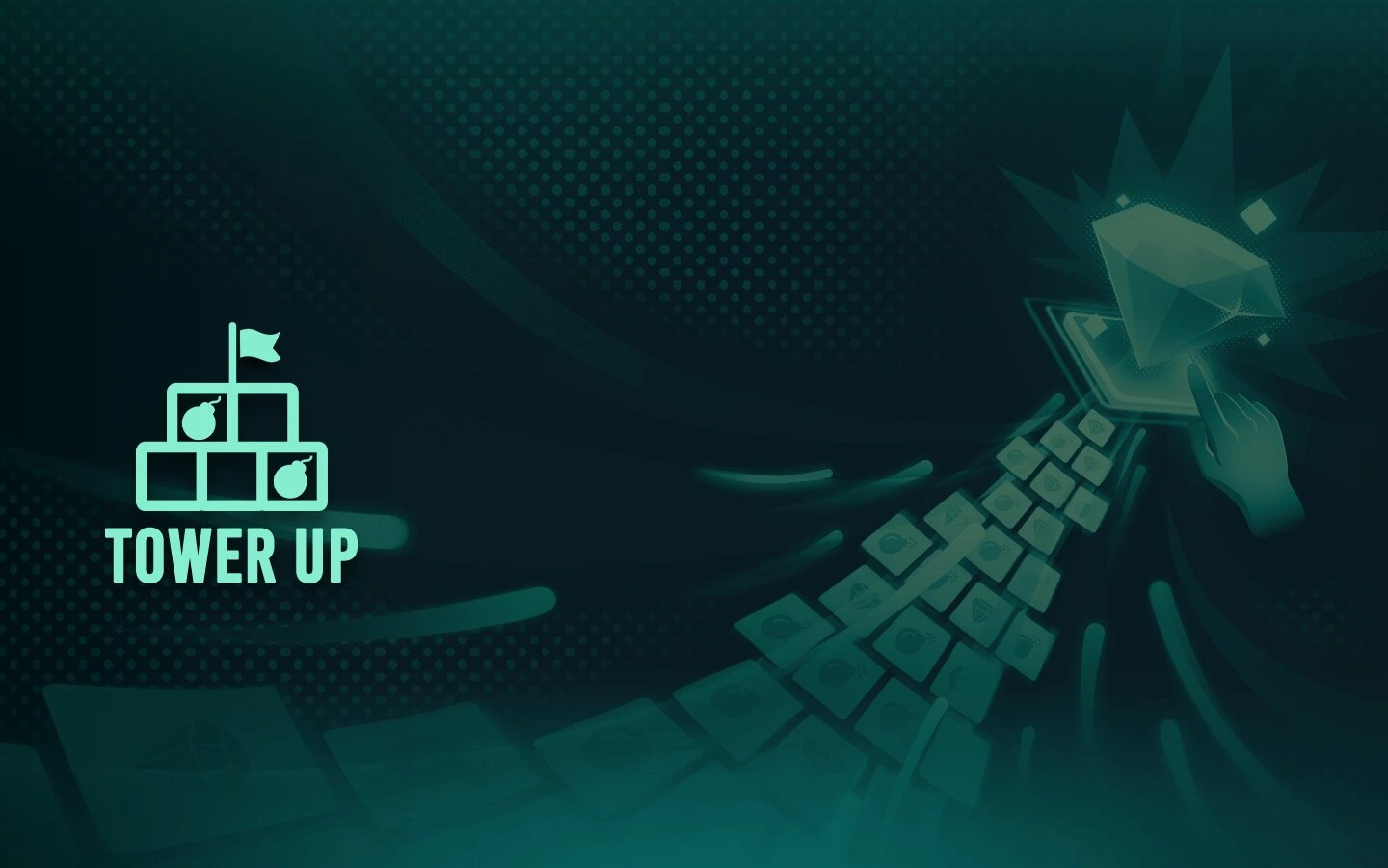 Tower Up instant win game background artwork by KingMidas Games